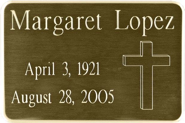 Margaret Lopez Memorial Plaque PNG Image