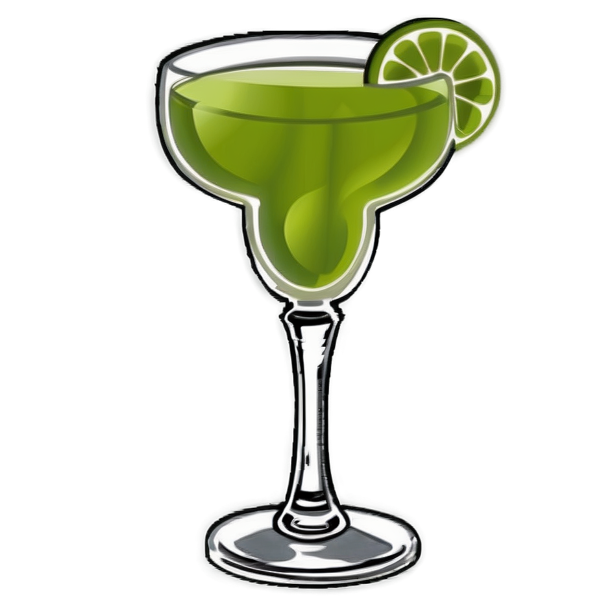 Margarita Glass Silhouette Png 06292024 PNG Image