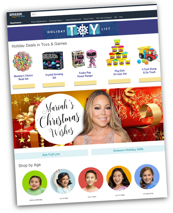 Mariahs Christmas Wishes Amazon Toy List PNG Image