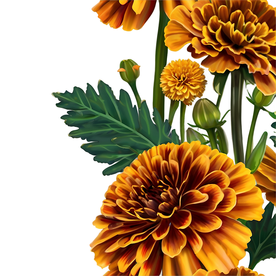 Marigold Bouquet Png Dnj64 PNG Image