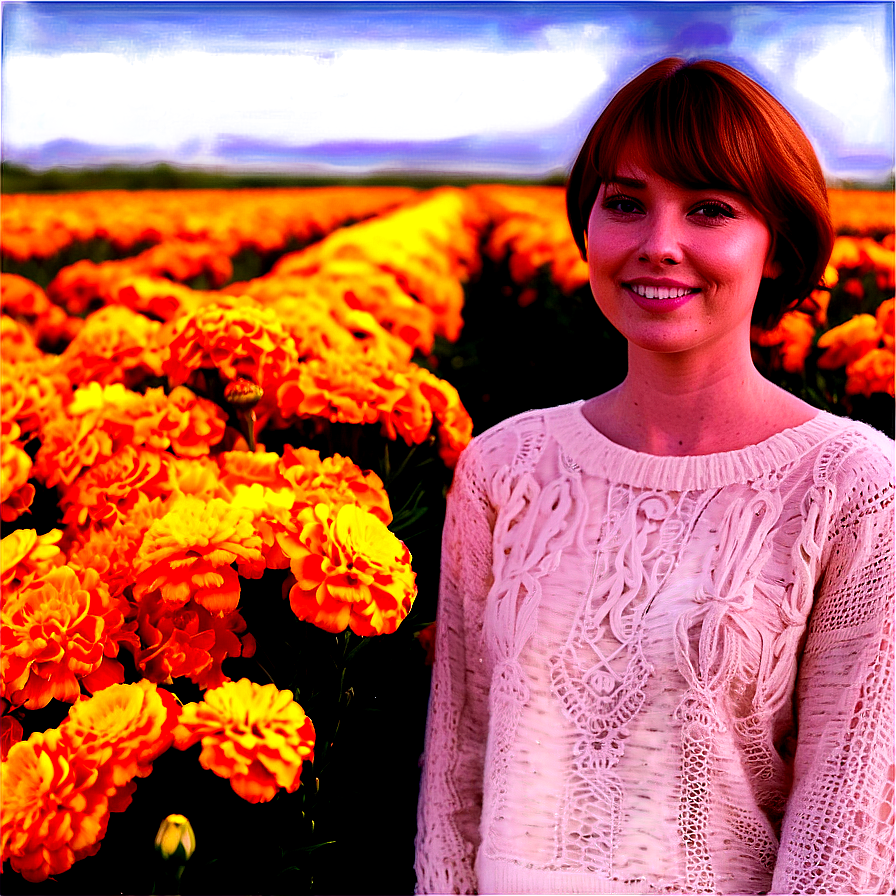 Marigold Field Png 45 PNG Image