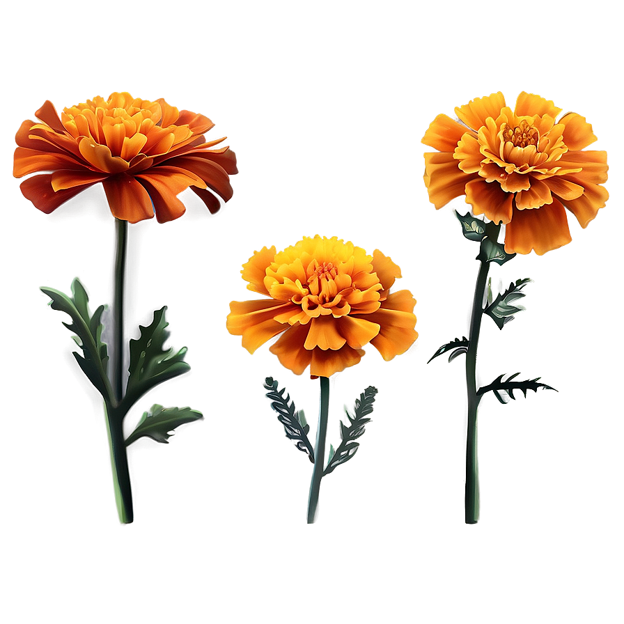 Marigold Flower Illustration Png Ufs54 PNG Image