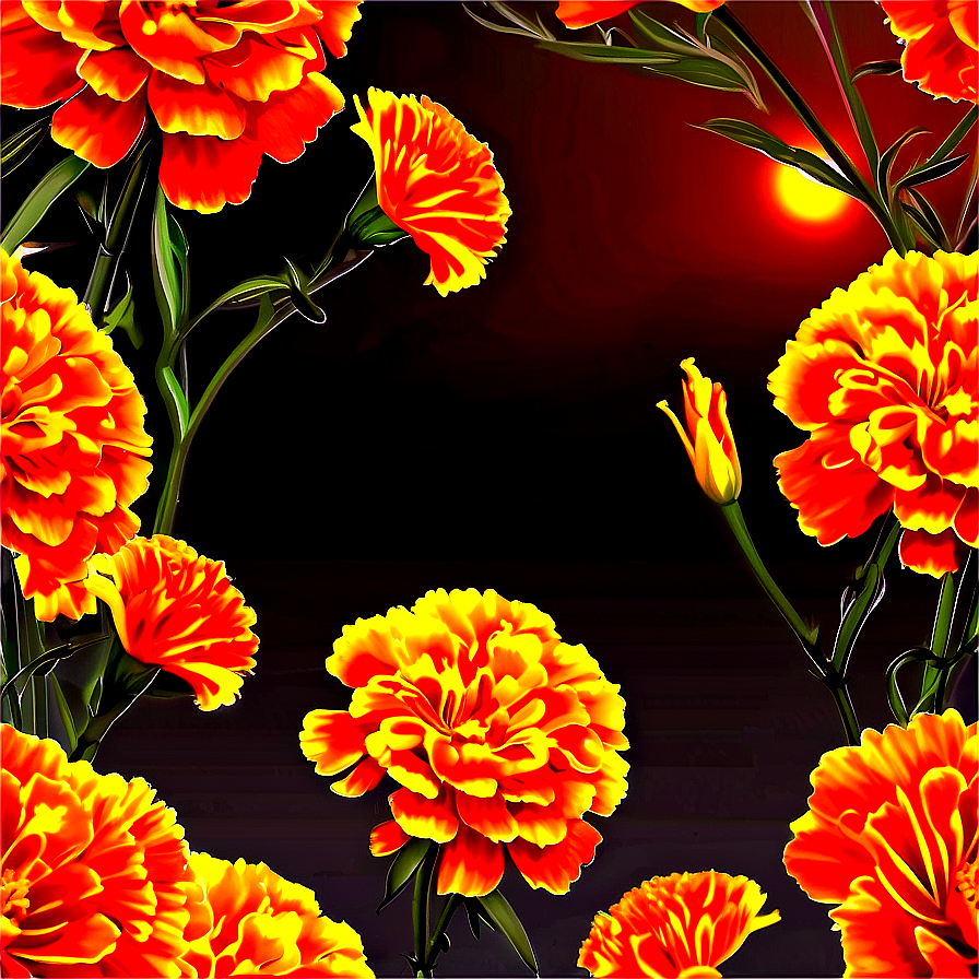 Marigold Sunset Background Png 06112024 PNG Image