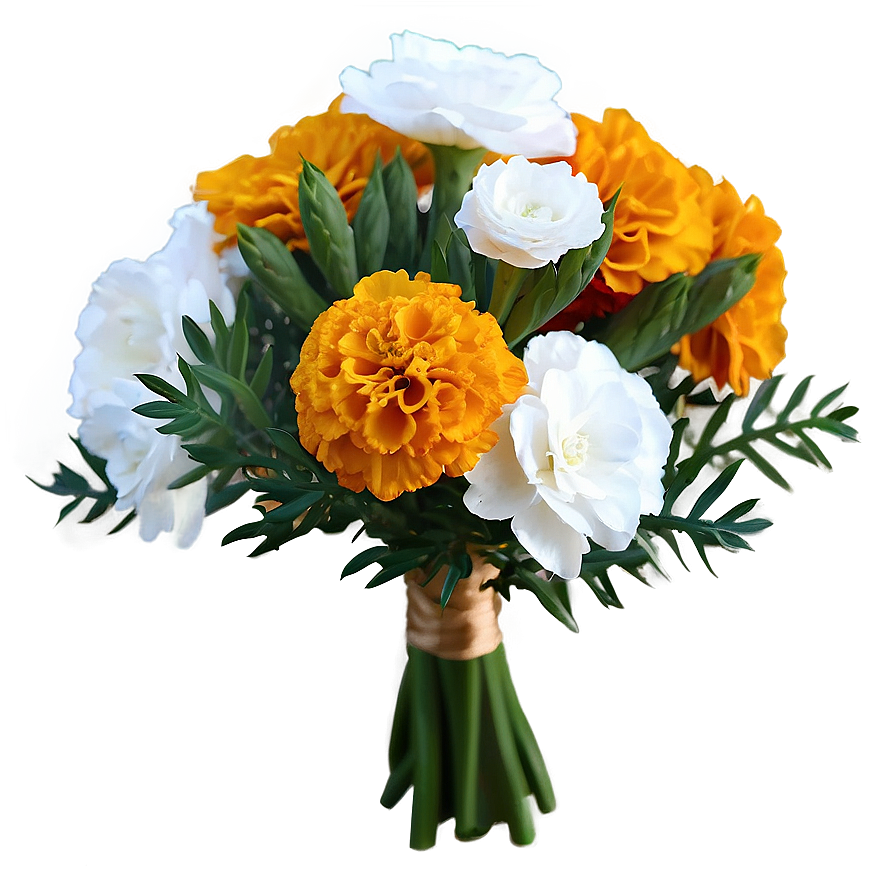 Marigold Wedding Bouquet Png Cql2 PNG Image