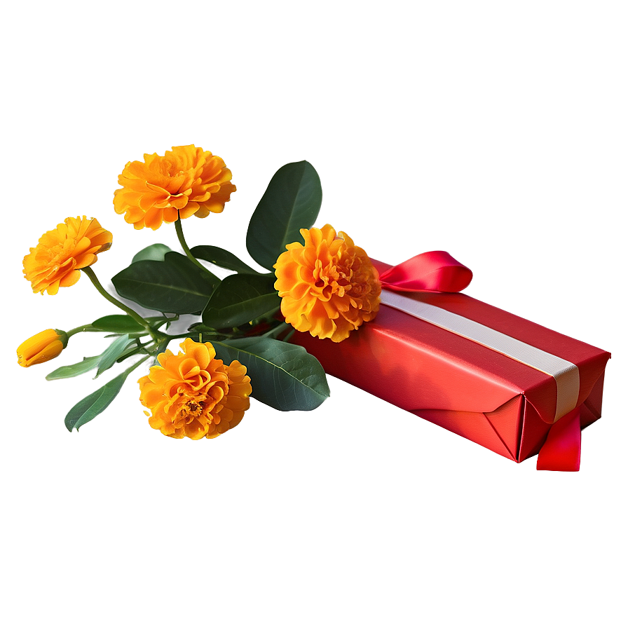 Marigolds Bouquet Gift Png Mwu PNG Image