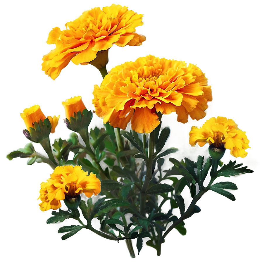 Marigolds In Landscape Png Tke PNG Image