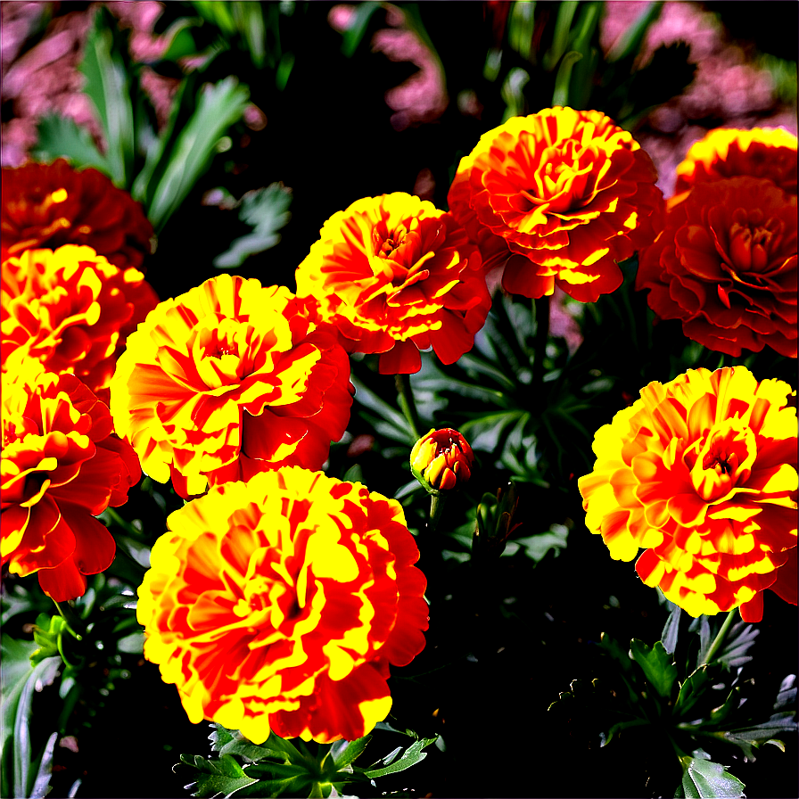 Marigolds In Sunshine Png Avu43 PNG Image