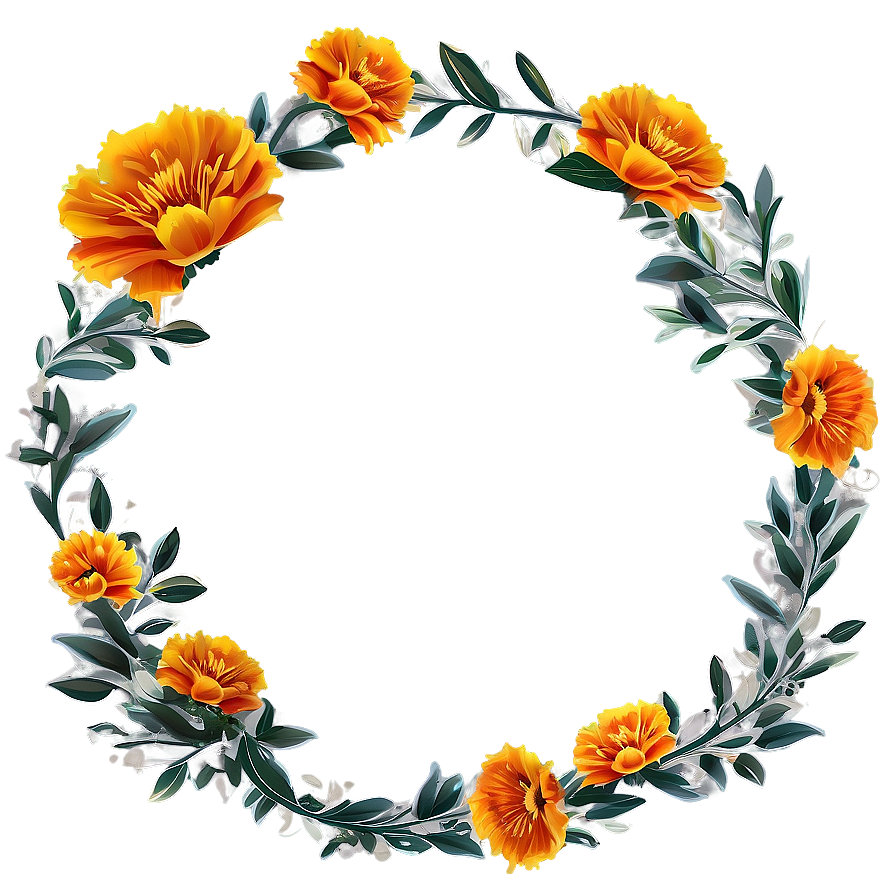 Marigolds Invitation Design Png Kuu73 PNG Image