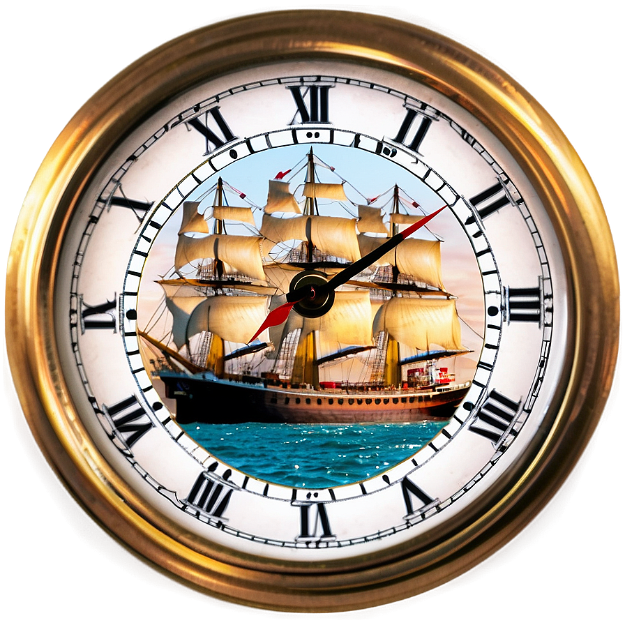 Maritime Ship's Clock Png Alm22 PNG Image