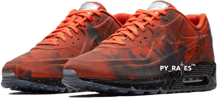 Mars Inspired Sneakers Design PNG Image