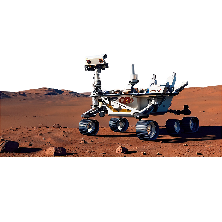 Mars Landscape With Rover Png Swa PNG Image