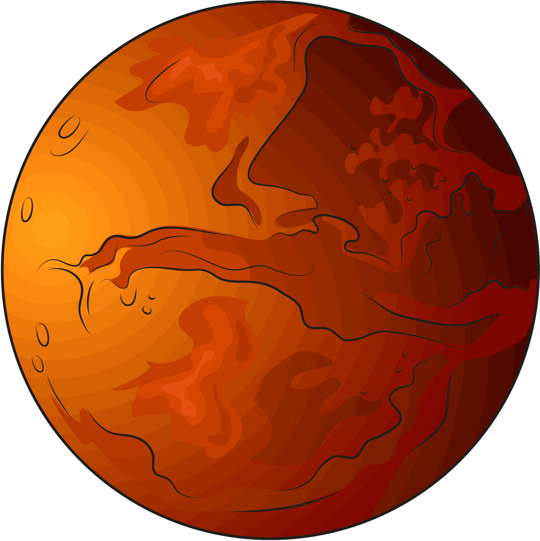 Mars Planet Illustration PNG Image