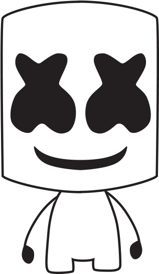 Marshmello Cartoon Character PNG Image