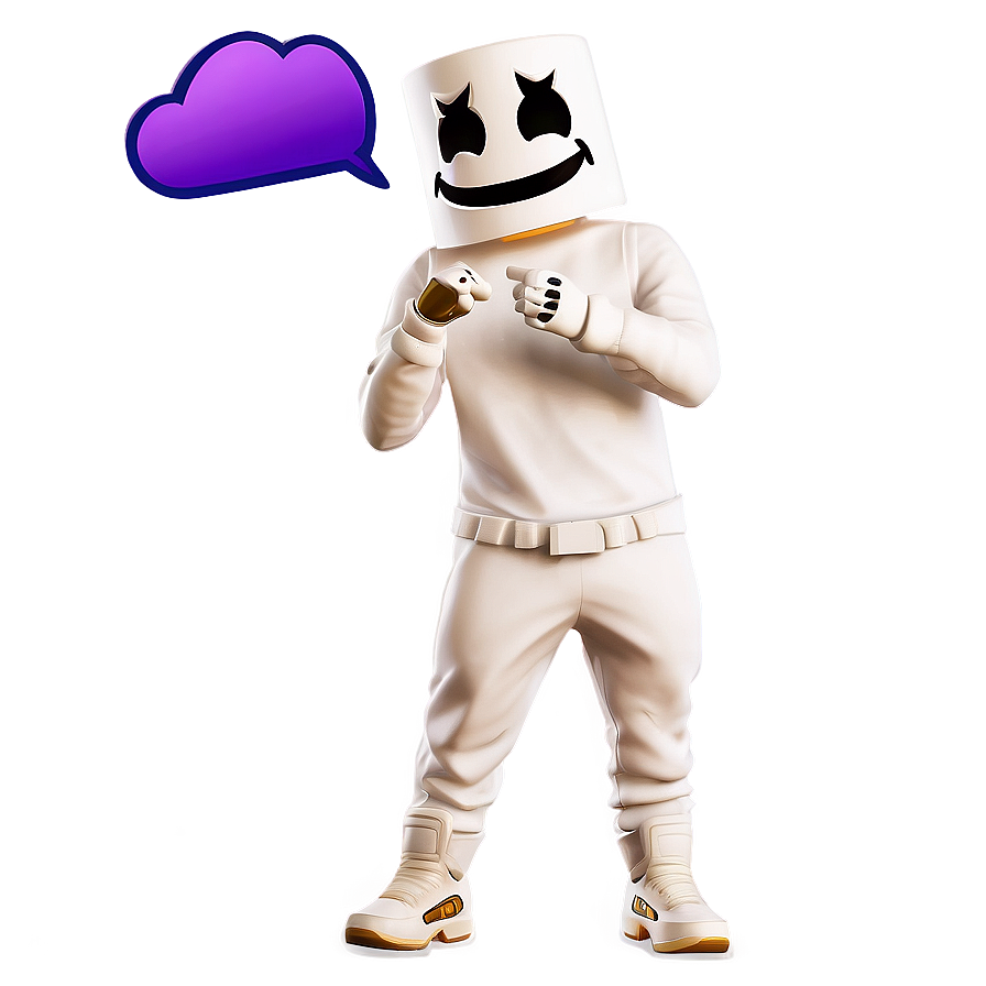 Marshmello Emote Fortnite Png Mpt78 PNG Image