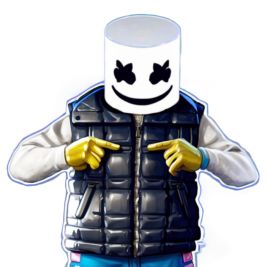 Marshmello Fortnite Collaboration Png Qrx16 PNG Image