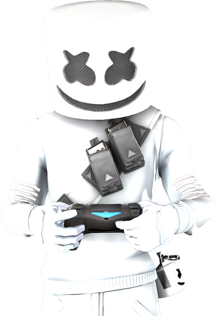 Marshmello Gaming Controller Pose PNG Image