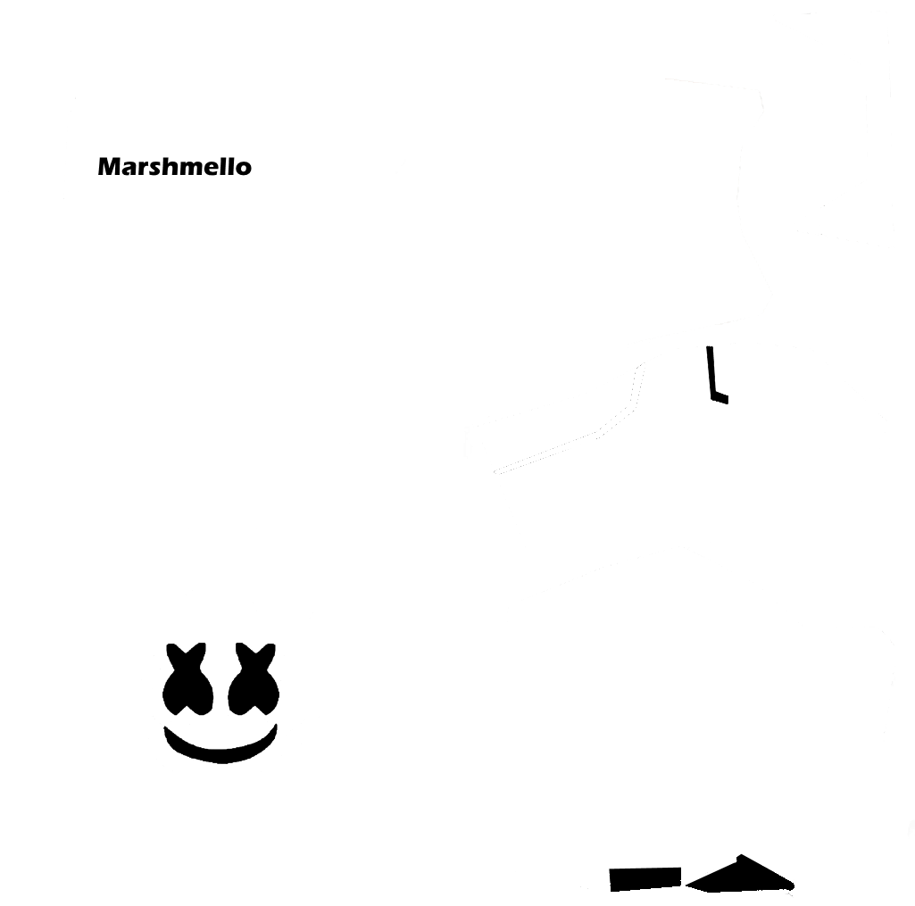 Marshmello Helmet Papercraft Template PNG Image