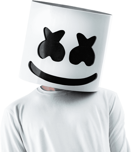 Marshmello Helmet Portrait PNG Image