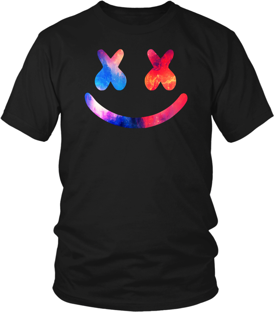 Marshmello Smile T Shirt Design PNG Image