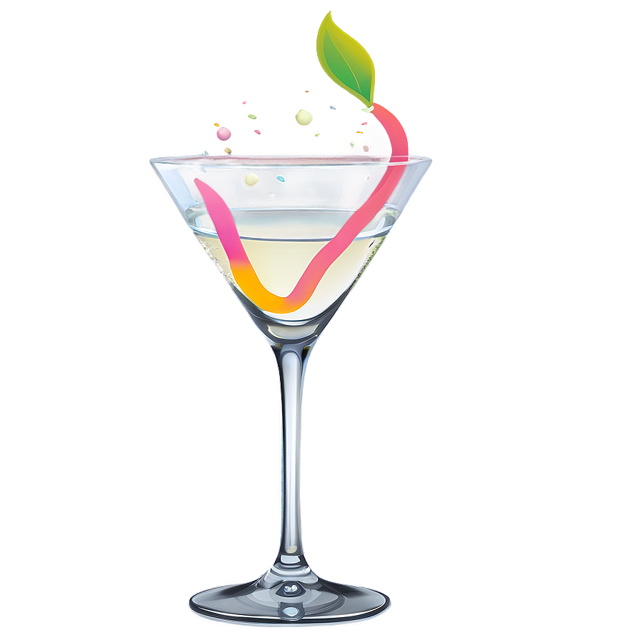 Martini Whimsical Swirl Png Sad47 PNG Image