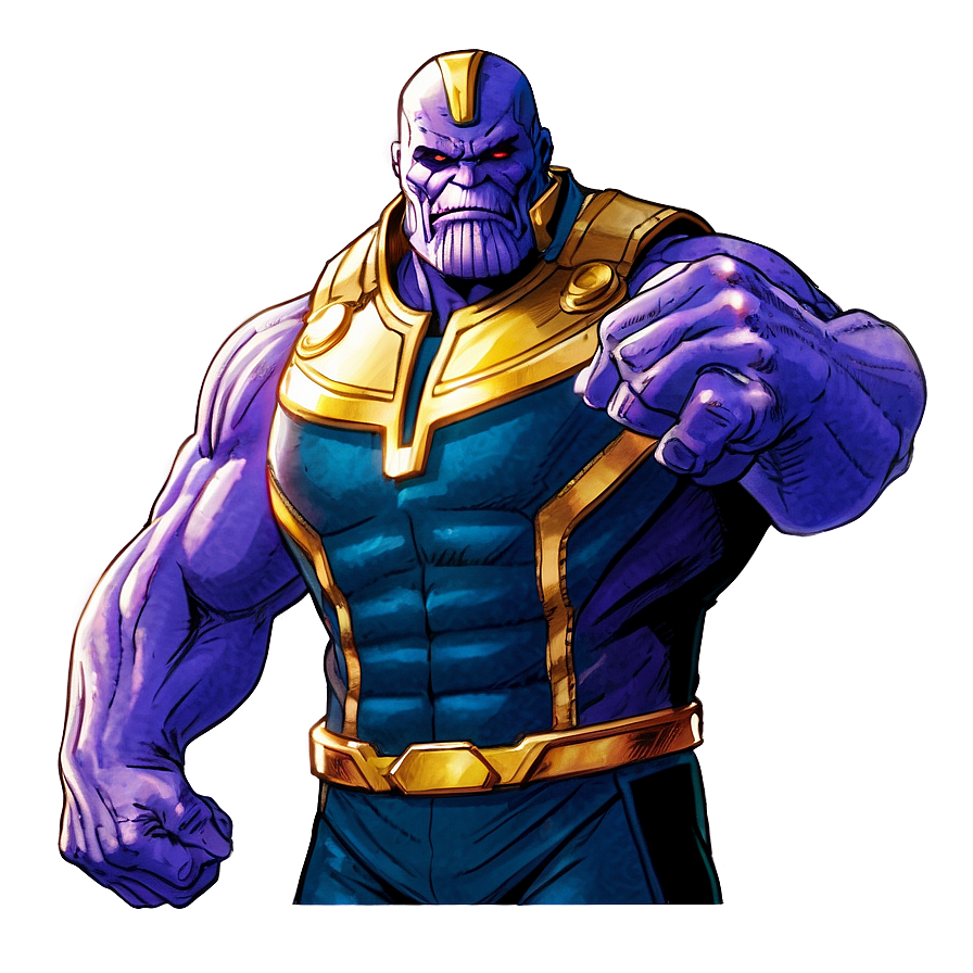 Marvel's Thanos Illustration Png Cfw56 PNG Image