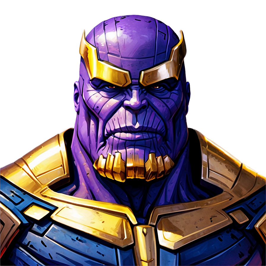 Marvel's Thanos Illustration Png Yrr58 PNG Image