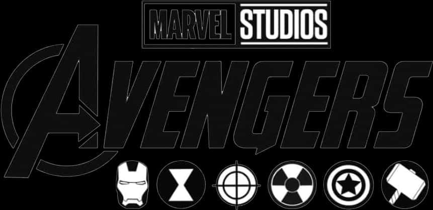 Marvel Studios Avengers Logoand Icons PNG Image