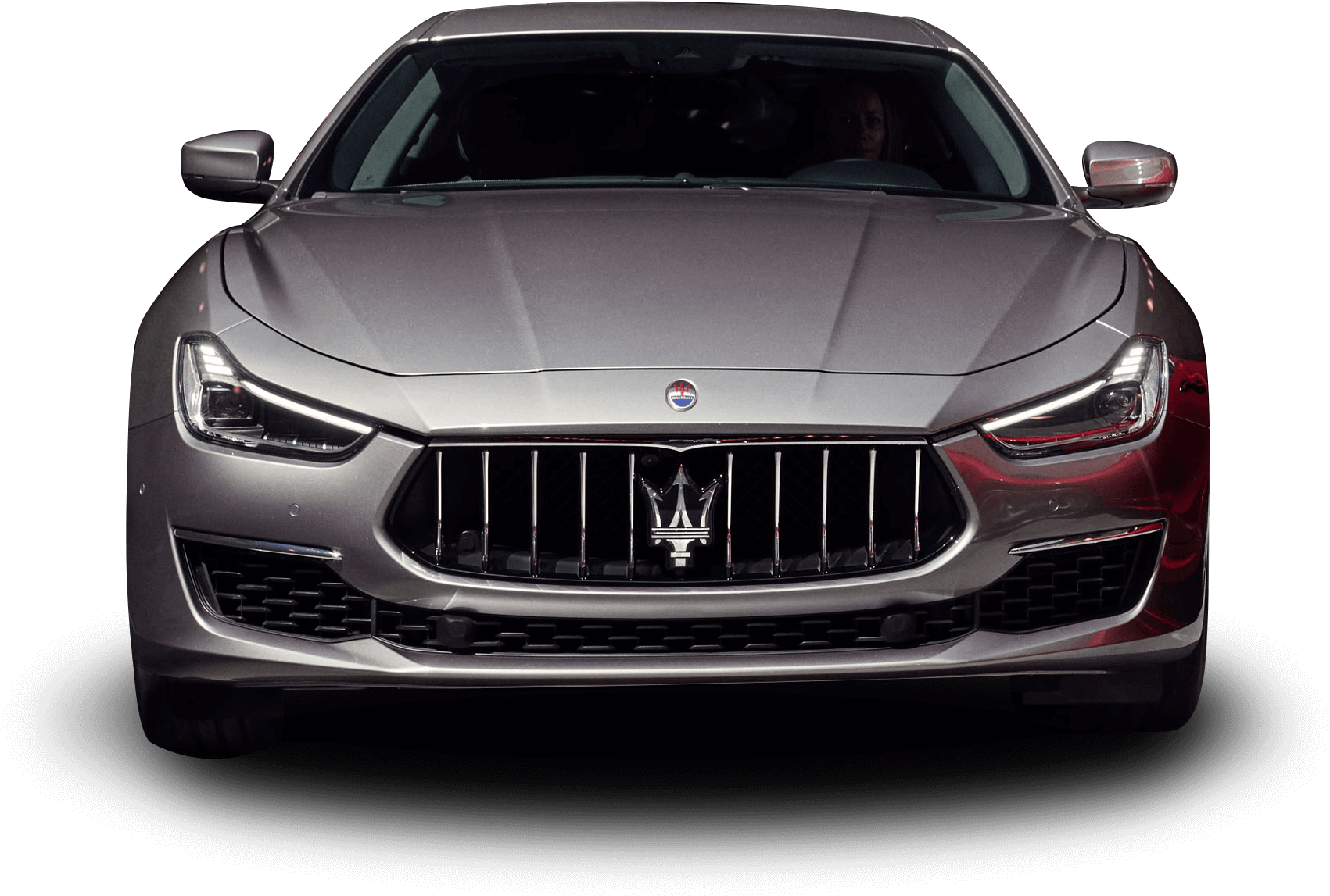 Maserati Luxury Sedan Front View PNG Image