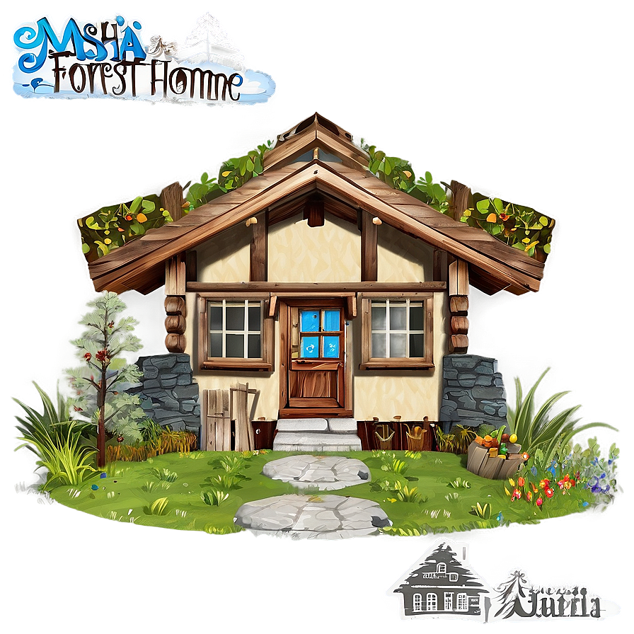 Masha's Forest Home Graphic Png Jkm PNG Image