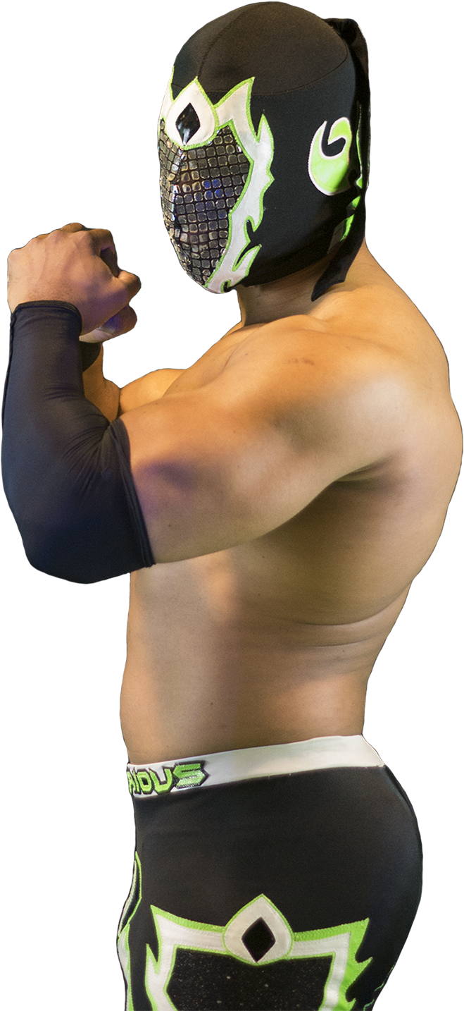 Masked_ Luchador_ Pose PNG Image