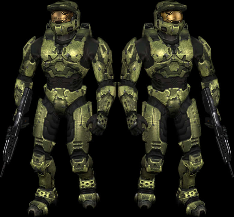 Master Chief Dual Stance PNG Image