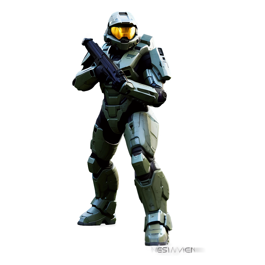 Master Chief Halo Minimalist Png Uec16 PNG Image