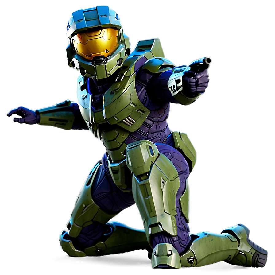 Master Chief Halo Signature Pose Png Laa60 PNG Image