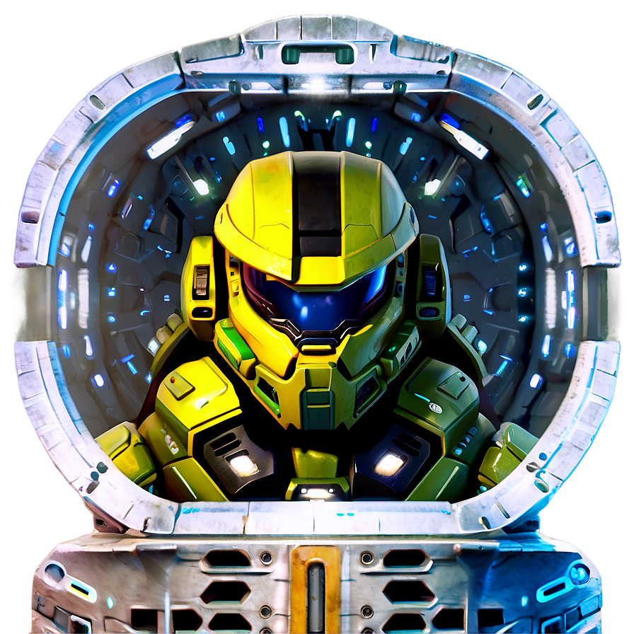 Master Chief In Cryo Sleep Png Bae PNG Image