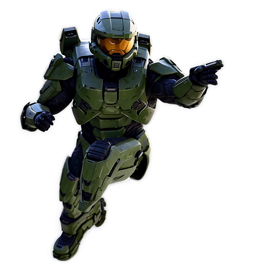 Master Chief Jumping Action Png Opu10 PNG Image