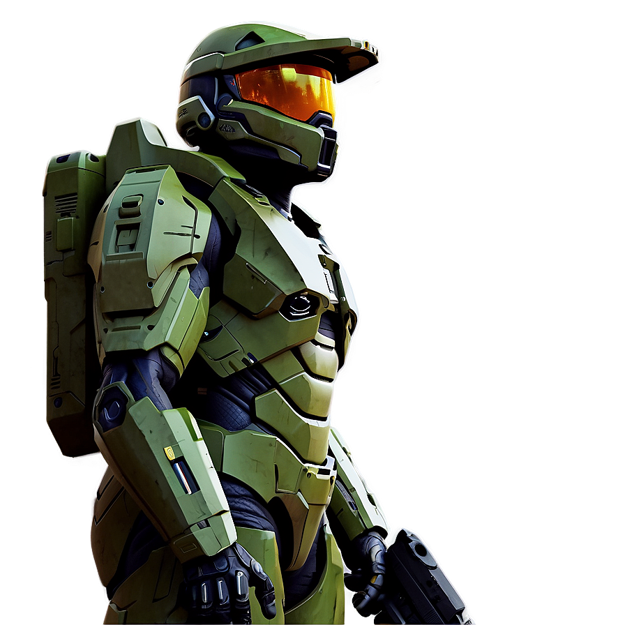 Master Chief Sci-fi Background Png Mxm PNG Image