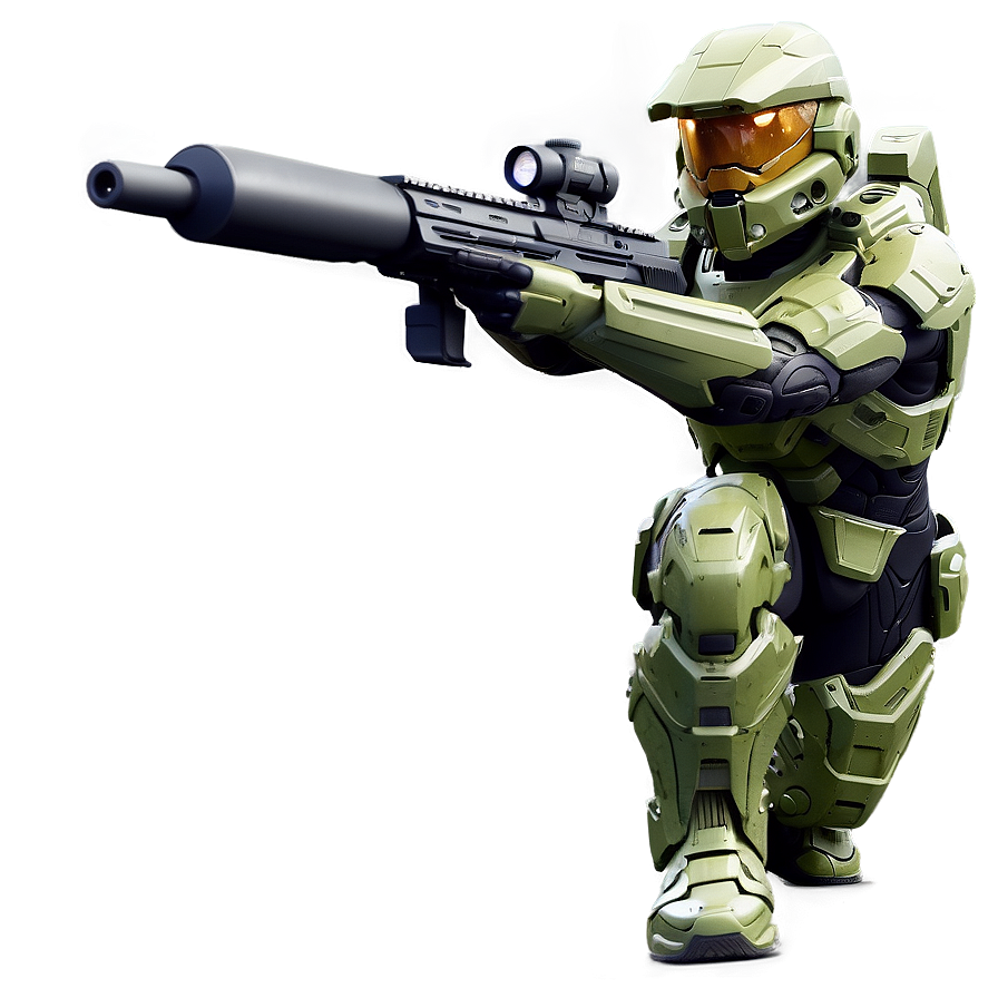 Master Chief Sniper Stance Png Wpw PNG Image