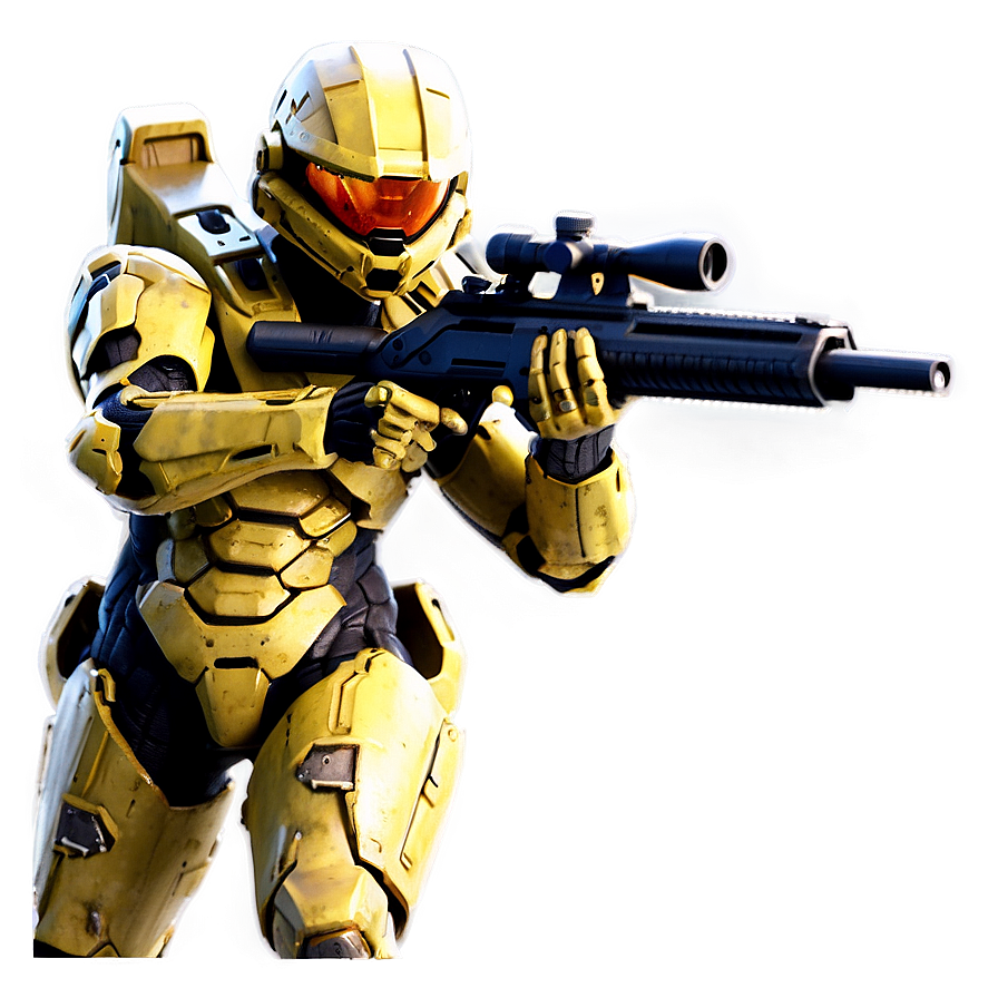 Master Chief Sniper Stance Png Wyh PNG Image