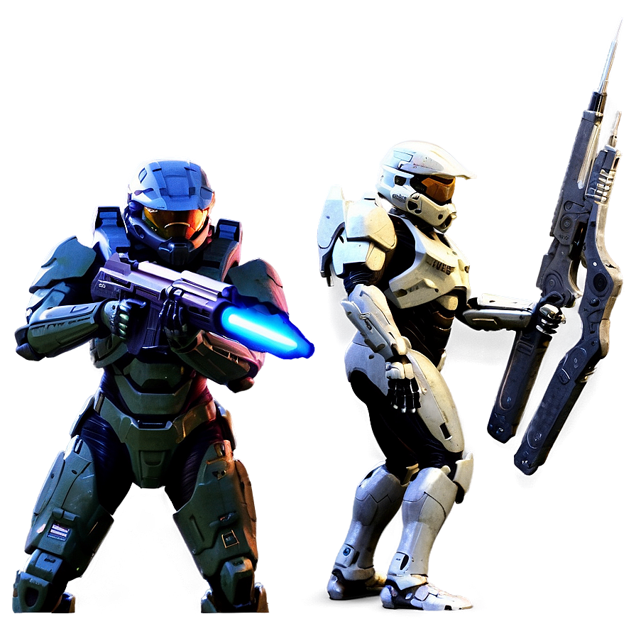 Master Chief Vs. Elite Png 05212024 PNG Image