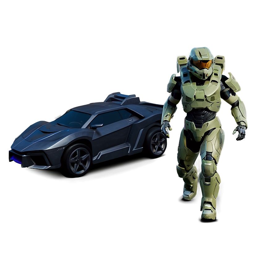 Master Chief With Ghost Vehicle Png 36 PNG Image