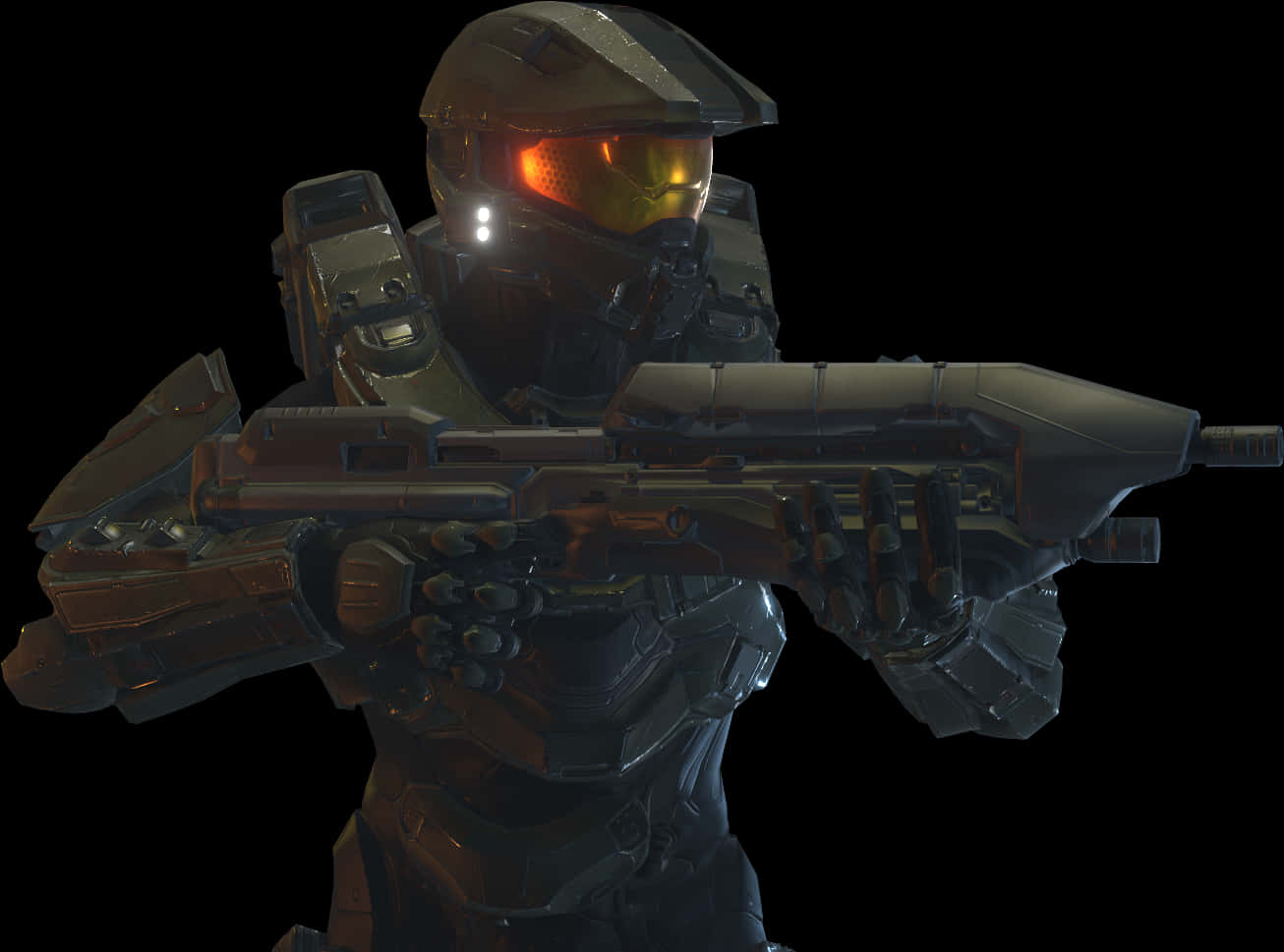 Master Chief With Weapon PNG Image