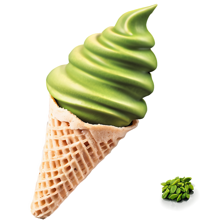 Matcha Waffle Cone Png Caa PNG Image