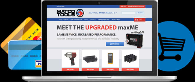 Matco Tools Website Upgrade Promotion PNG Image