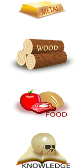 Material_ Icons_ Metal_ Wood_ Food PNG Image