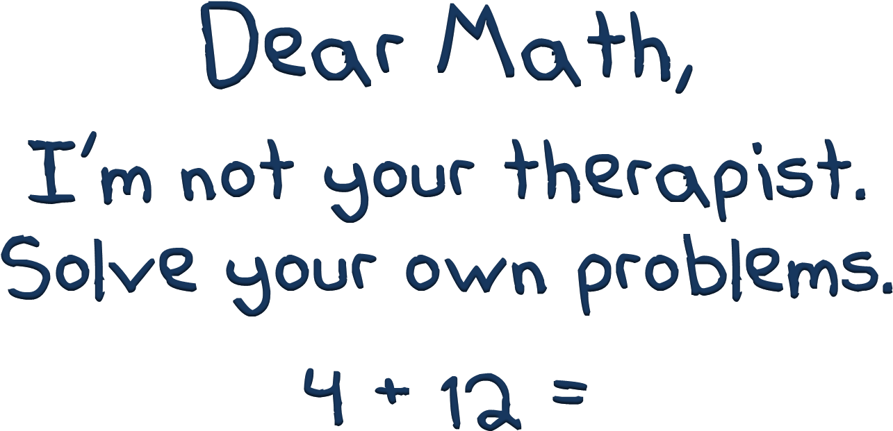 Math Therapy Joke Image PNG Image