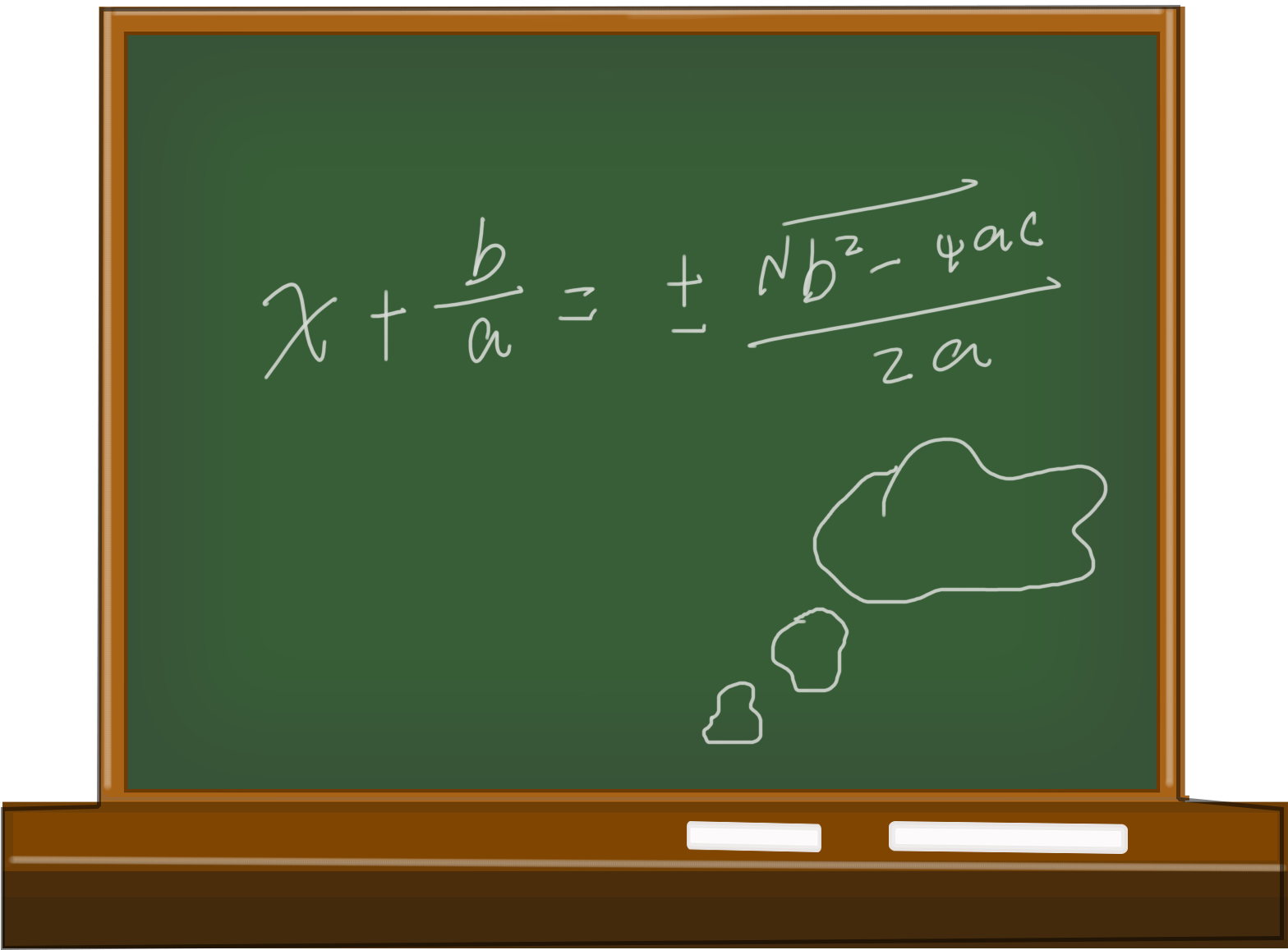 Mathematical Equationon Blackboard PNG Image