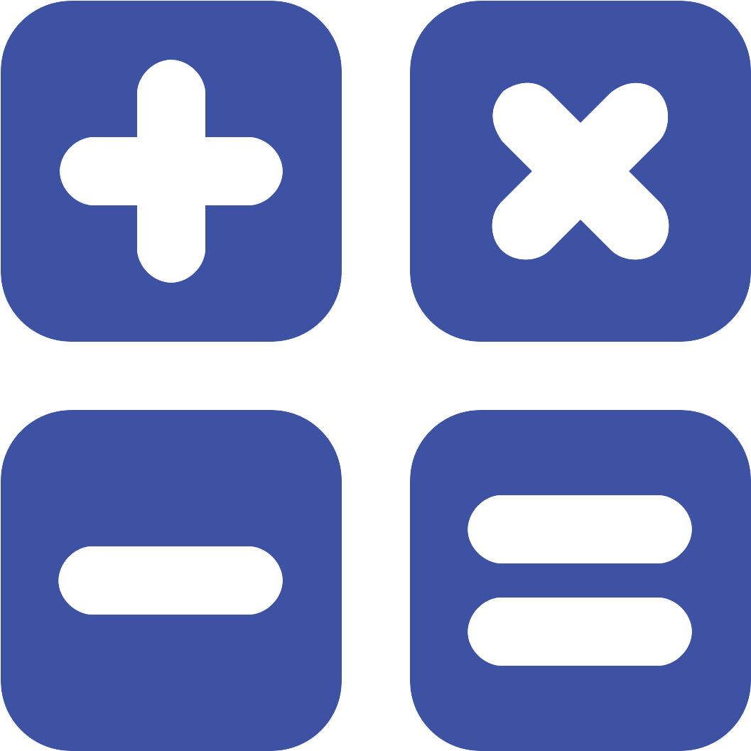 Mathematical Operations Icons PNG Image