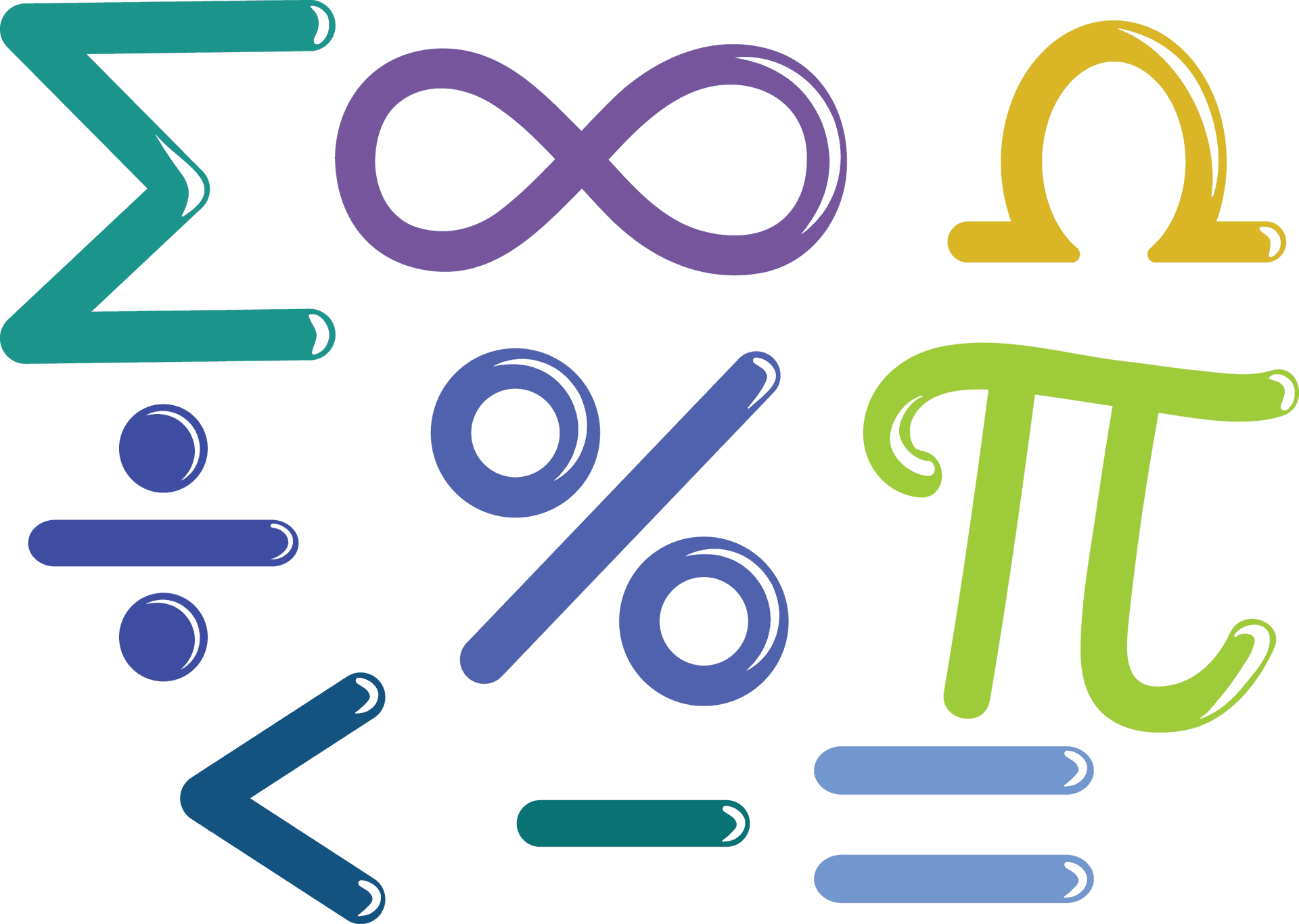 Mathematical Symbols Artwork PNG Image