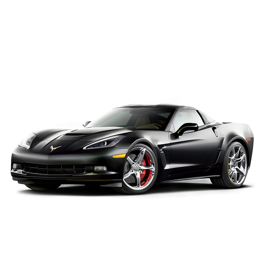 Matte Black Corvette Png Ytt PNG Image