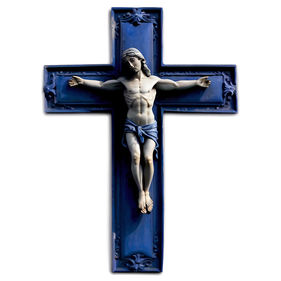 Matte Blue Cross Png Gox PNG Image